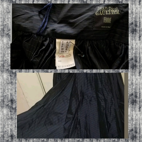 👽SOLD 🌠  Jean Paul Gaultier Ticking StripE Skirt - Picture 7 of 8